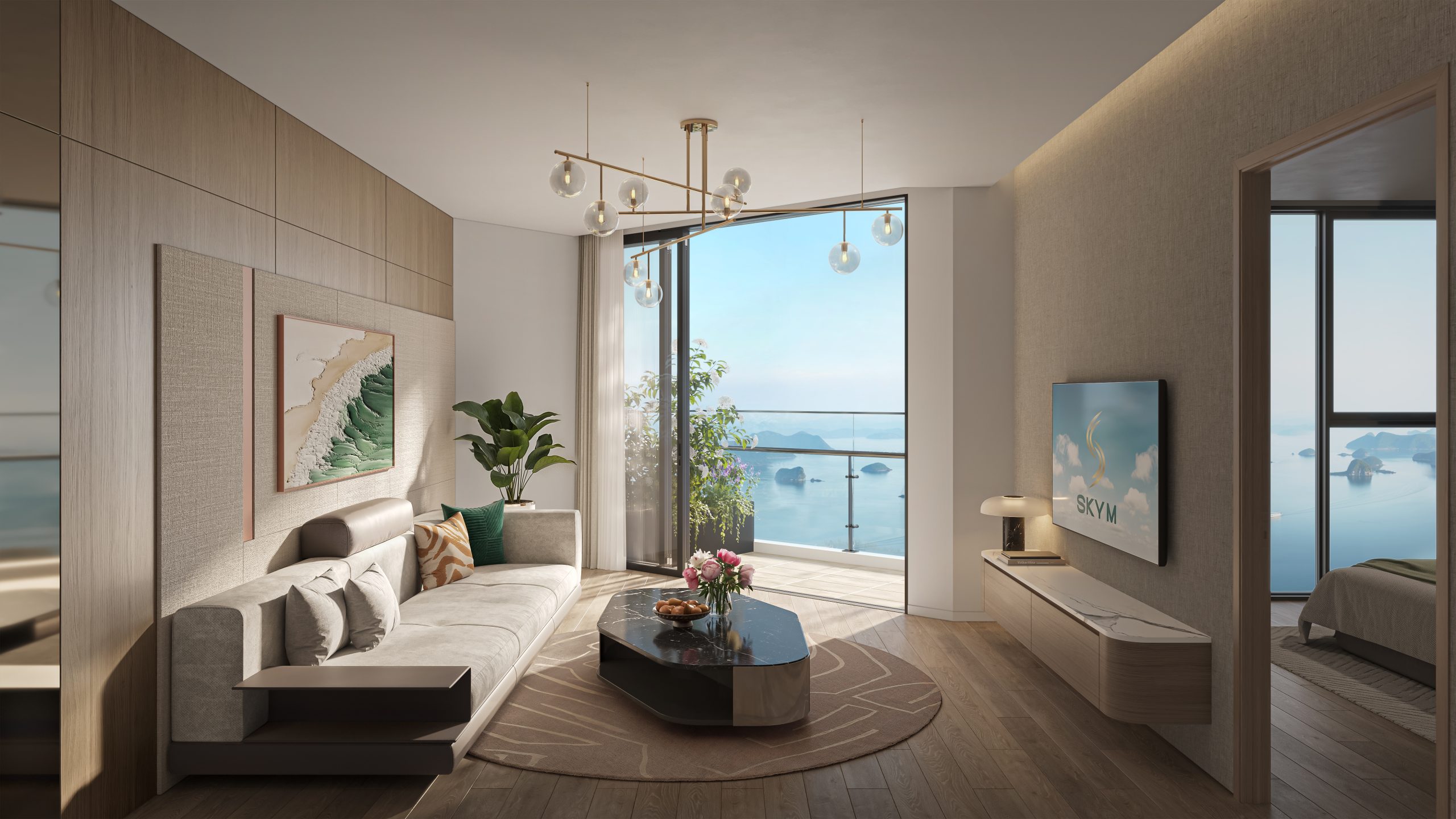 Nội thất căn 1 phòng ngủ của dự án SkyM Hạ Long bất động sản biển sinh lời