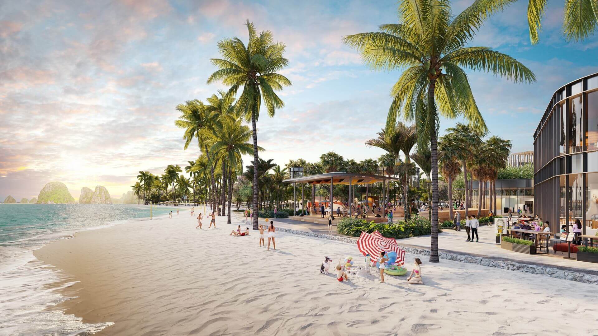 Bãi tắm Aria bay hạ long